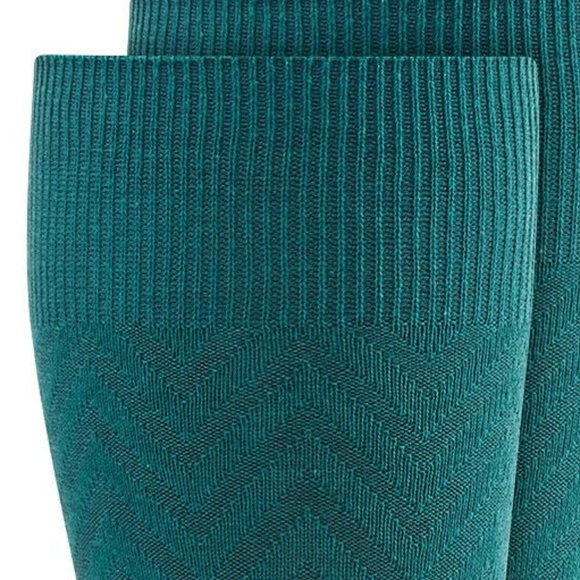 ALFANI Mens Green Color-Blocked Textured Diamond Print Dress Socks 12/13 Fit - Picture 2 of 4
